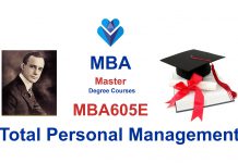 16 MBA605E Total Personal Management