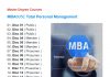 MBA605E Total Personal Management